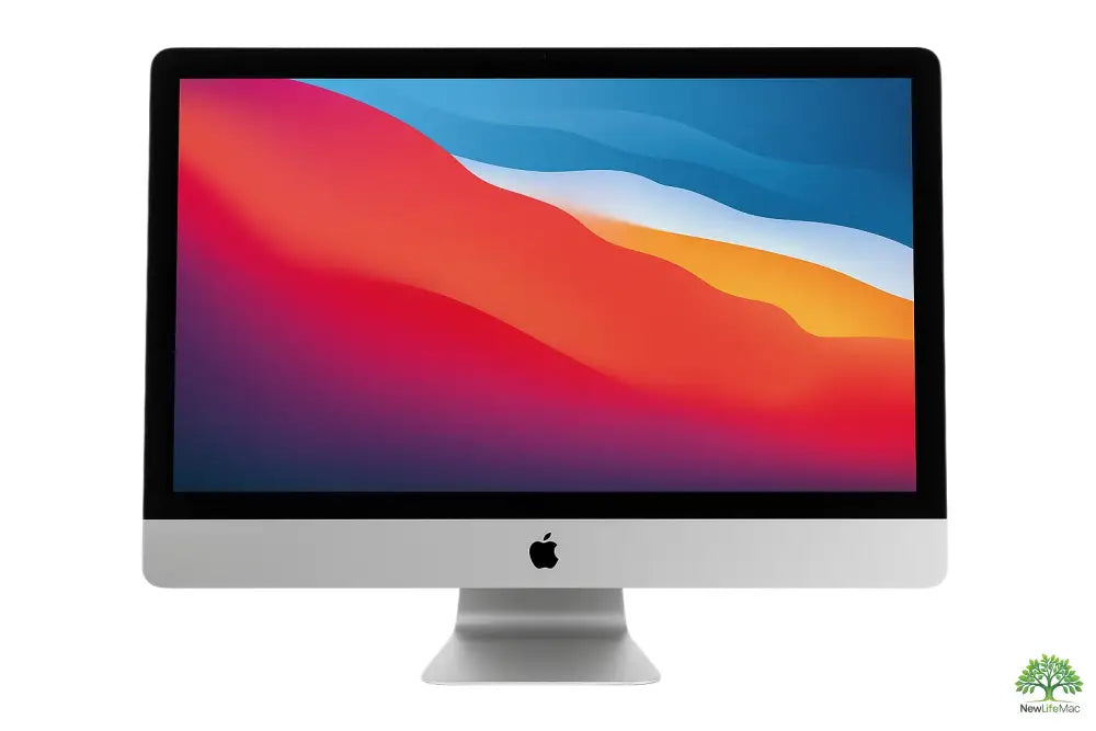 Vysoce výkonný stolní počítač Apple iMac 10.1 s barevným abstraktním pozadím