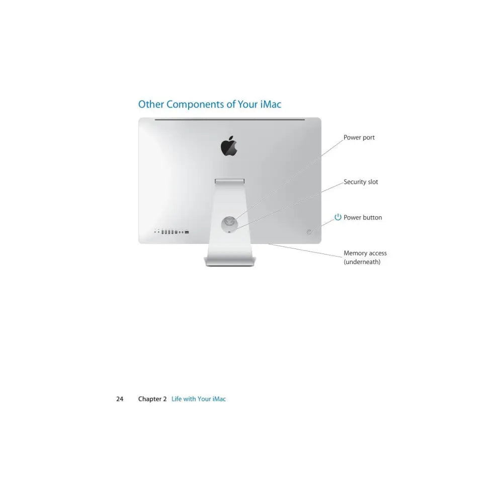 Stříbrný hliníkový apple imac 12 2 late 2011 27 s minimalistickým designem a čtyřjádrovým výkonem, zadní strana