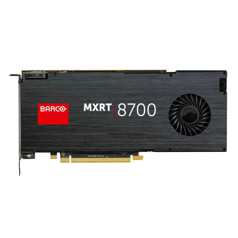 Černá gráficos tarjeta barco mxrt 8700 s broušeným kovovým povrchem a červeným logem amd radeon 16gb gddr5