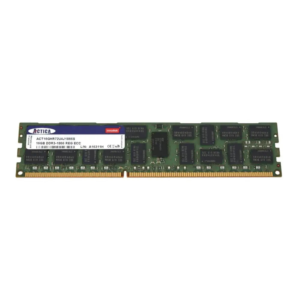 Paměťový modul ddr3 16gb actica akt16ghr72u4j1866s černý s čipy a zlatými kontakty registrovaný ecc