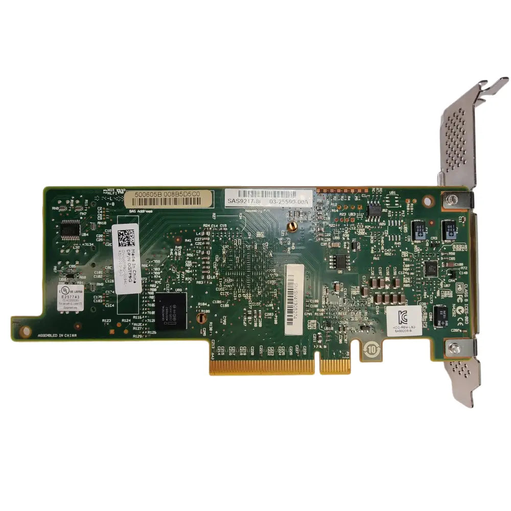 Zelená deska s rozšiřovacím slotem a kovovou montážní konzolí pro Řadič Dell GTP9G LSI SAS9217-8i