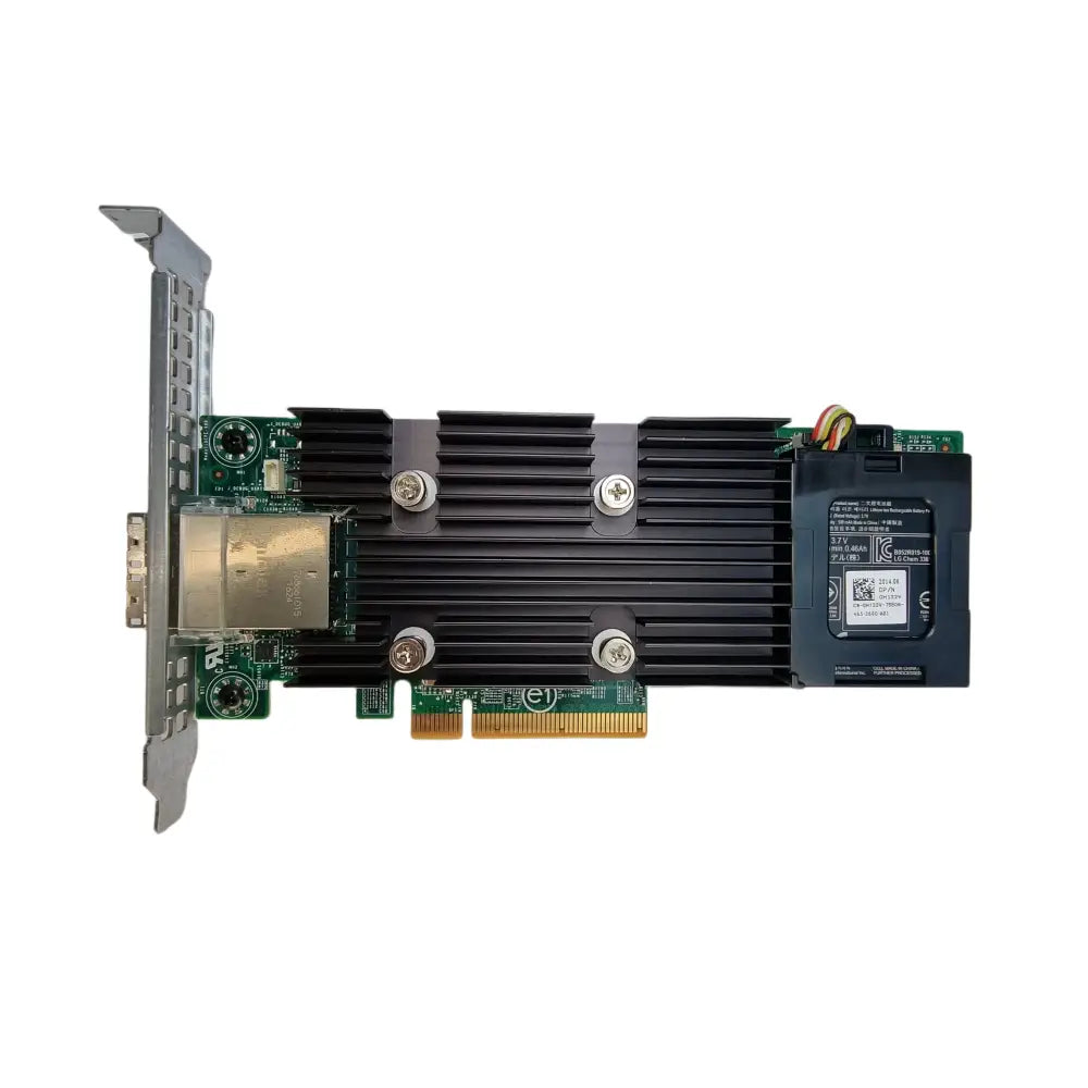 Obrázek dell perc h830 RAID řadiče s NIC, heatsinkem a SFP+ nebo QSFP+ modulem