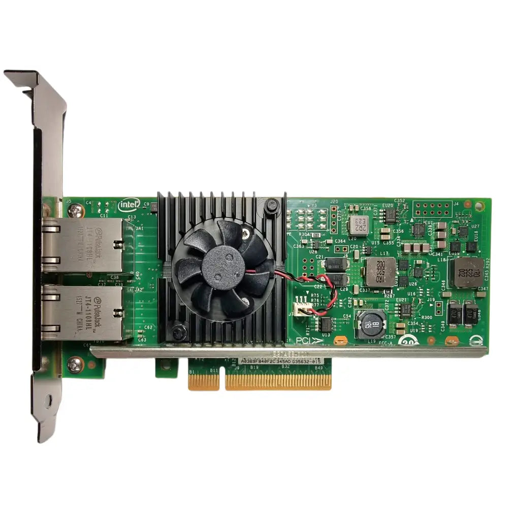 Dell K7H46 síťový adaptér X540-T2 s dual-port Ethernet, heatsinkem a ventilátorem