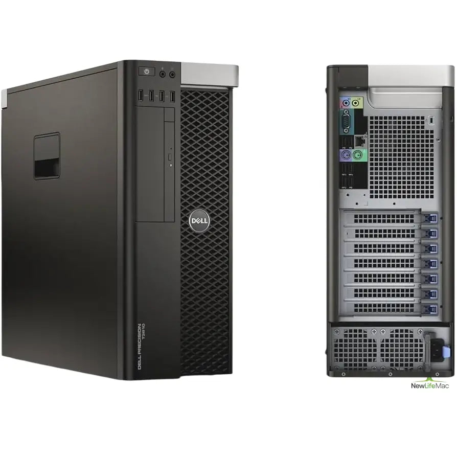Dell T3610 repasovaný workstation s xeon e5-1607v2 a černým šasi s stříbrnými detaily
