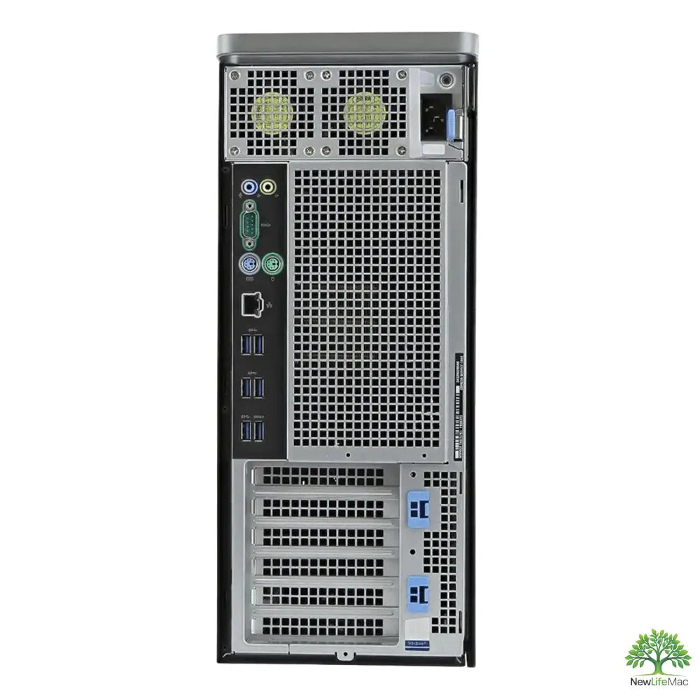Stříbrný počítač Dell T5810 s Xeon E5-1630V3 a 4TB+256SSD s porty a chladiči