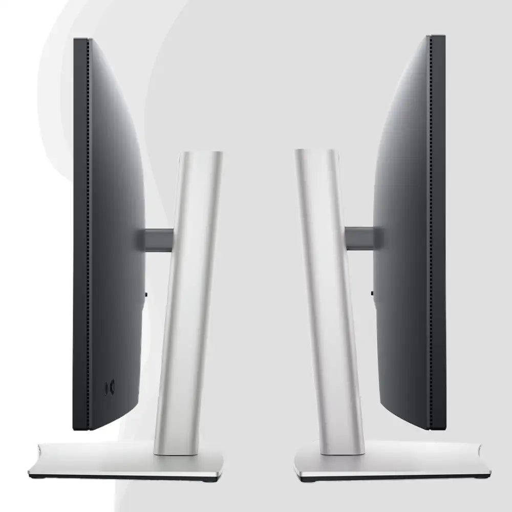 Stříbrný dell ultrathin monitor s tenkým minimalistickým designem a černým rámečkem v sestavě dell optiplex 7070 ultra i7 16gb ram 256gb ssd windows 11 pro