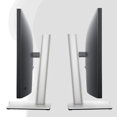Stříbrný dell ultrathin monitor s tenkým minimalistickým designem a černým rámečkem v sestavě dell optiplex 7070 ultra i7 16gb ram 256gb ssd windows 11 pro
