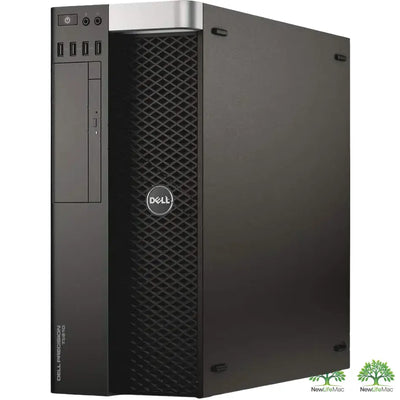 Černá dell precision 7510 tower pracovní stanice s diamantovým vzorem síťované přední části a stříbrnými akcenty včetně 64gb ddr3, 512gb ssd, quadro k4200