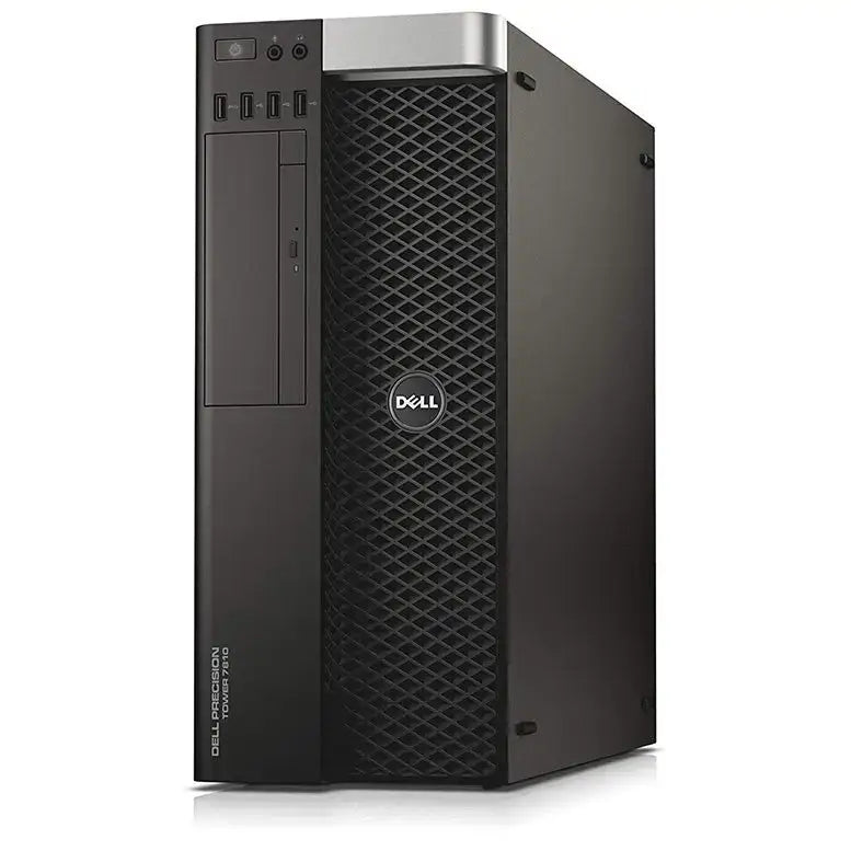 Černá dell precision tower 3640 s stříbrným vrchním panelem a diamantově vzorovanou přední mřížkou v bundlu precision t7810 cpu varianta 64gb ddr4 512gb ssd quadro k4200