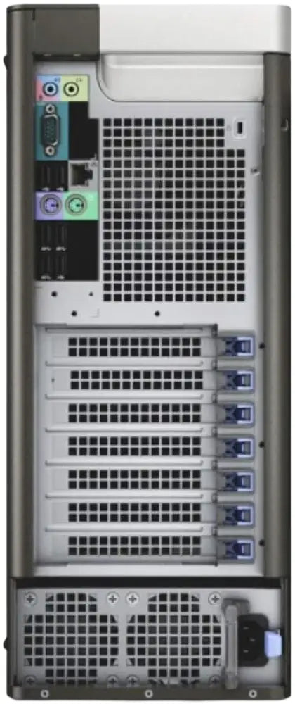 Zadní pohled na herní skříň DELL T5610 s porty a zdrojem energie