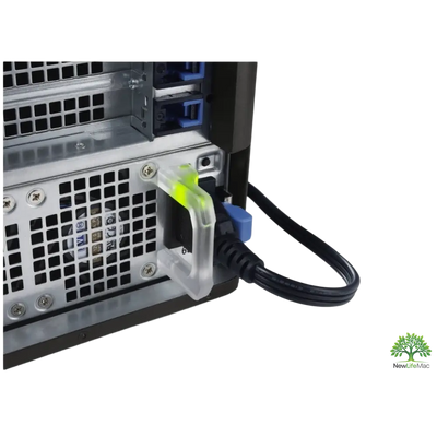 DELL T5610 Gaming Barebone zadní panel s kabelovým zámkem a připojeným periferním kabelem