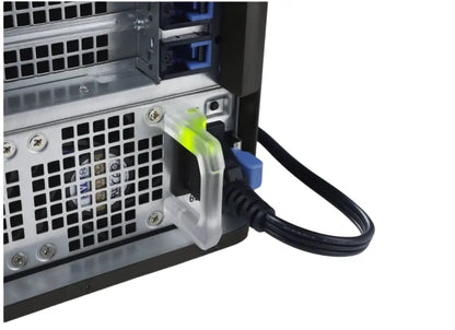 DELL T5610 Gaming Barebone zadní panel s kabelovým zámkem a připojeným periferním kabelem