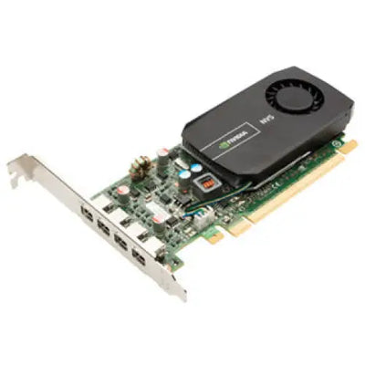 Černá nvidia nvs 510 2gb ddr3 grafická karta s chlazením a 4x mini displayport usb porty na boku
