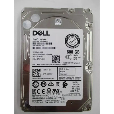 Dell exos 10e2400 600gb 2.5 repasovaný serverový disk s rozhraním sas a stříbrným kovovým pouzdrem