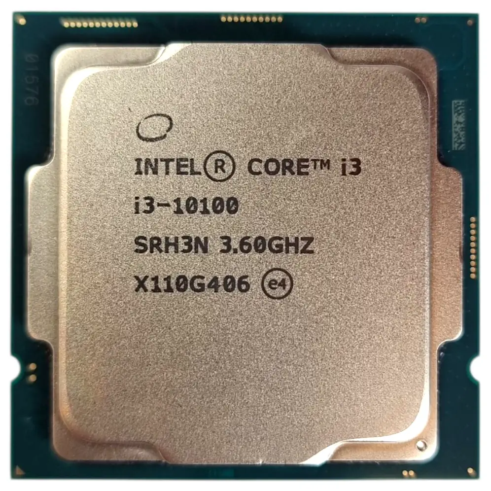 Intel Core i3-10100 SRH3N desktop procesor s 4 jádry a 65 W výkonem