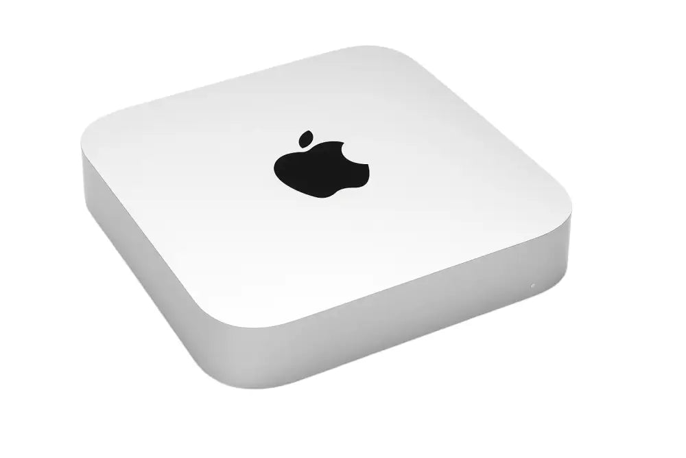 Bílý Mac Mini 5,1 (2011) s Intel Core i5-2415M a černým logem Apple