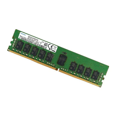 Samsung 16 gb ddr4 2400 ecc registered serverová paměť ram modul zelený s černými integrovanými obvody a zlatými kontakty