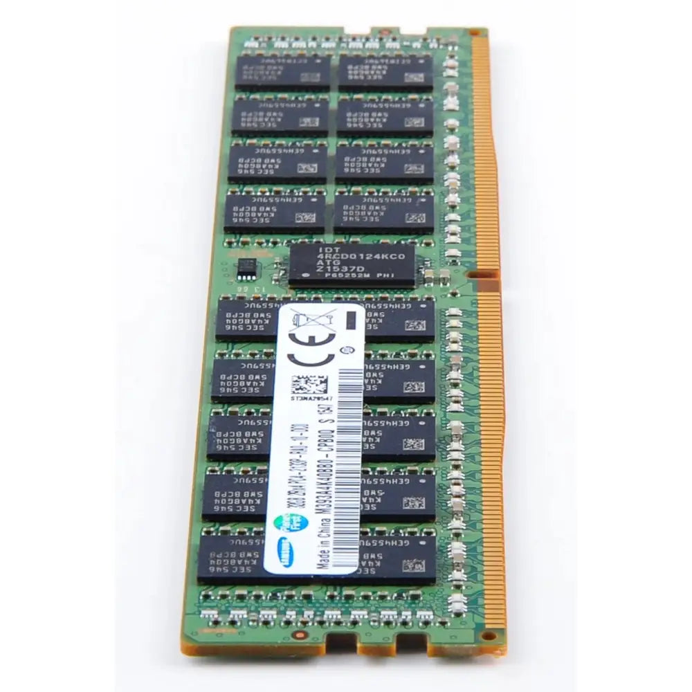 Samsung 32gb pc4-2133p ddr4 server ram r-dimm reg ecc green circuit board with black chips and white label