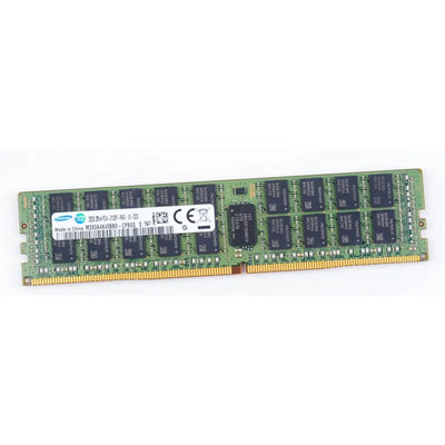 Zelený samsung m393a4k08b6-cp800 ddr4 server ram modul 32gb pc4-2133p r-dimm reg ecc s černými čipy a zlatými kontakty