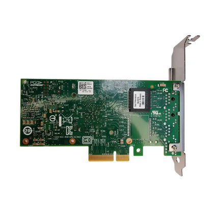 Dell 424RR síťový adaptér s zelenou deskou, PCI Express a elektronickými součástkami