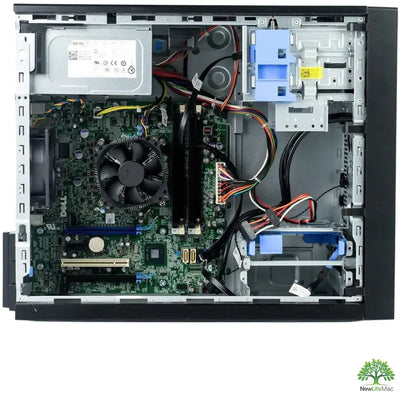 Černý Dell T1650 repasovaný workstation s i7-3770 a 128GB SSD, viditelné vnitřní komponenty