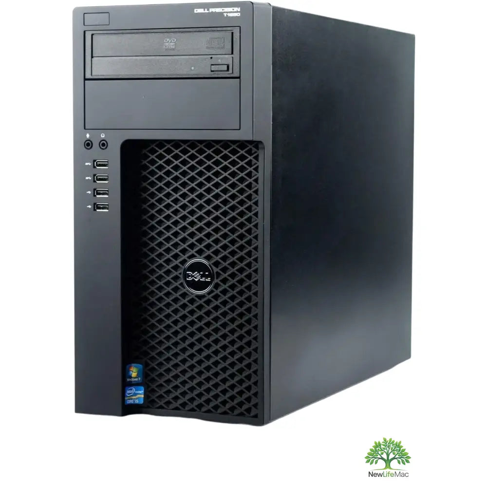 Černý stolní počítač Dell T1650 s i7-3770, 128GB SSD a stříbrnými detaily