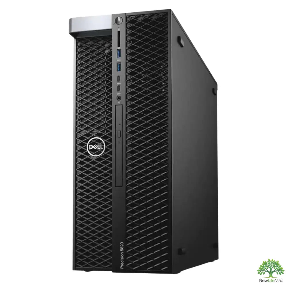 Dell Precision Tower 5820 s černým texturovaným předním panelem a stříbrnými detaily, s Xeon E5-1620V3 a SSD+256 SSD